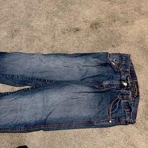 South Pole 34 x 36 baggy y2k southpole red stitch jeans